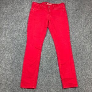 Old Navy Sweetheart Straight Leg Jeans Red Denim Pants Womens 4 30x28 Stretch